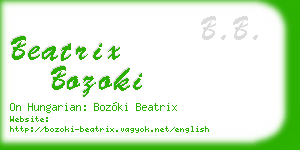 beatrix bozoki business card